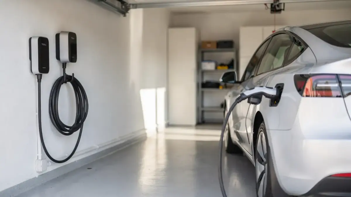 Wallbox zuhause im Garagenbereich als Thema der Wallbox-Förderung und des Antrags