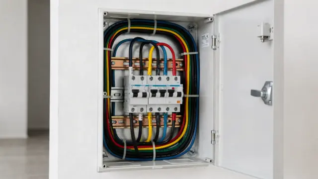Leitungsschutzschalter im Sicherungskasten für eine Wallbox-Installation