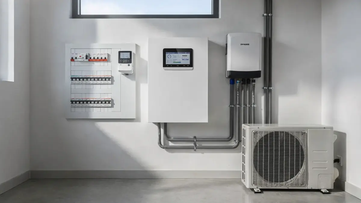 Hausenergie-Management mit Smart Meter, Wechselrichter und Wärmepumpe für Lastmanagement