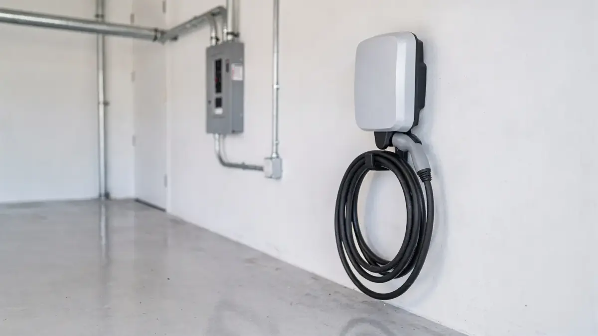 Montierte Wallbox in einer Garage für den Artikel zur Wallbox-Montage ohne Elektriker