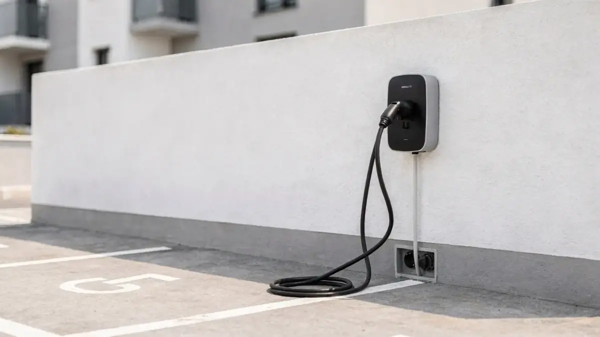 Wallbox an einem Mietshaus: Thema des Artikels Vermieter muss Wallbox dulden
