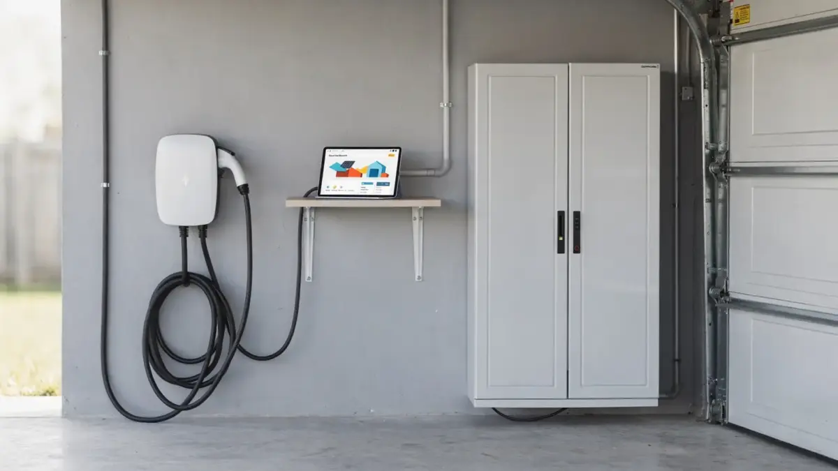 Wallbox und Energiemanagement im Smart Home mit Solaranlage für PV-Laden