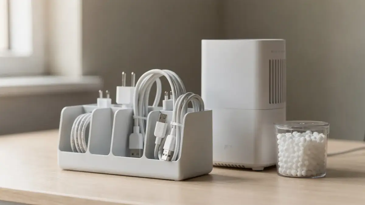 Trocken gelagerte Ladekabel und Stecker als Schutz vor Feuchtigkeit
